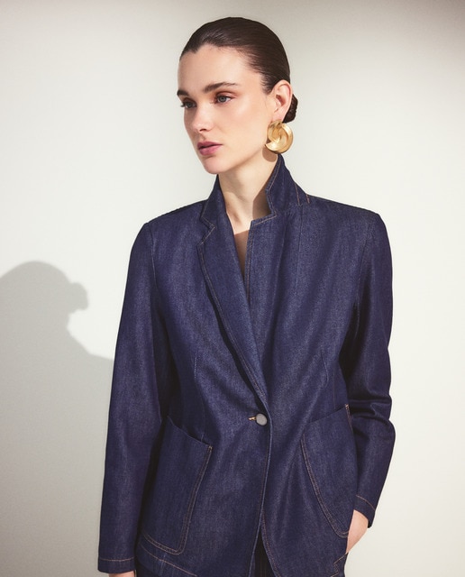 Woman El Corte Inglés - Blazer vaquera de mujer en color liso.