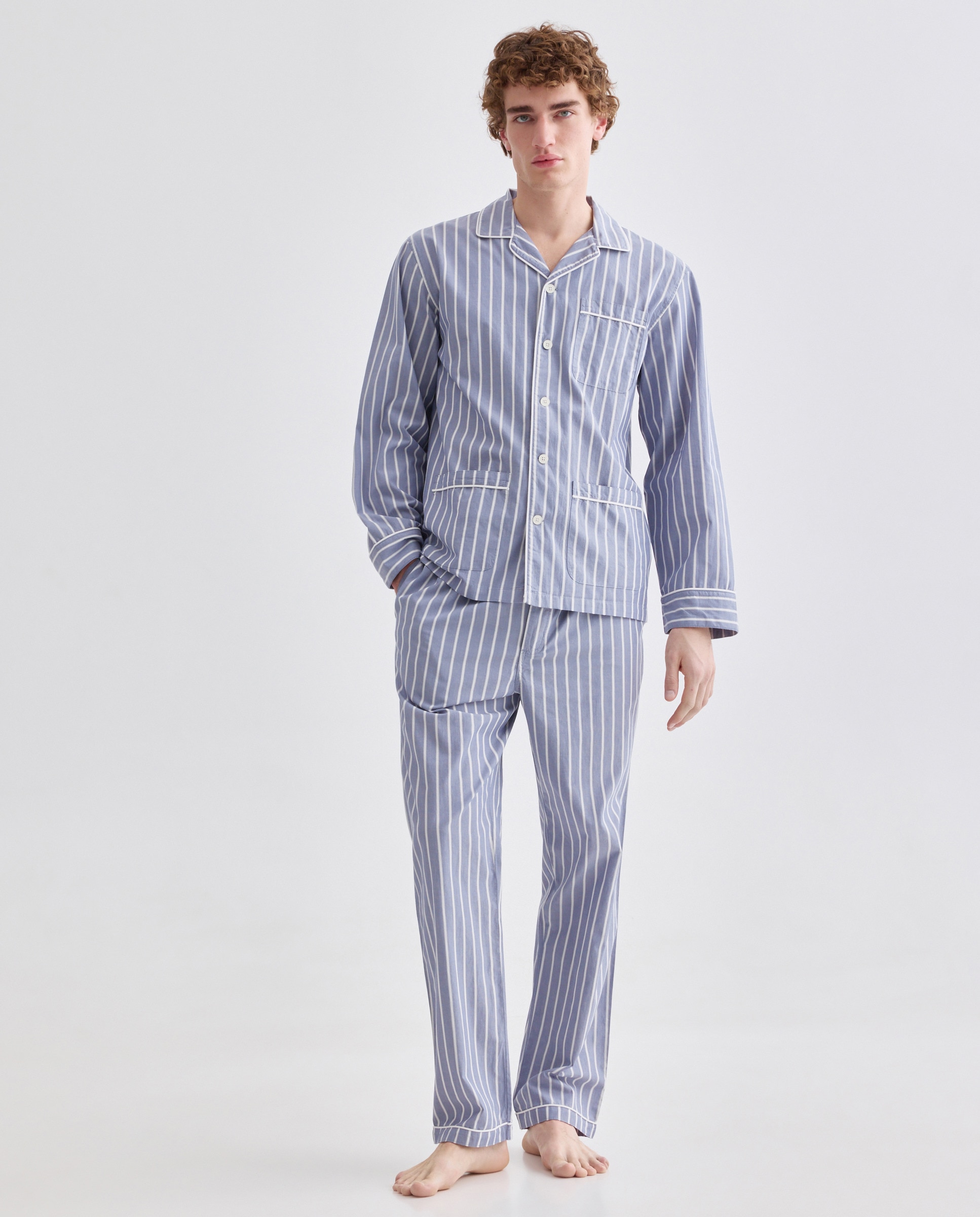 Imagen 0 de Pijama hombre algodón rayas