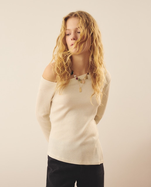 Southern Cotton - Camiseta de mujer tipo túnica asimétrica.