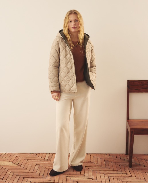 Southern Cotton - Acolchado de mujer corto reversible.