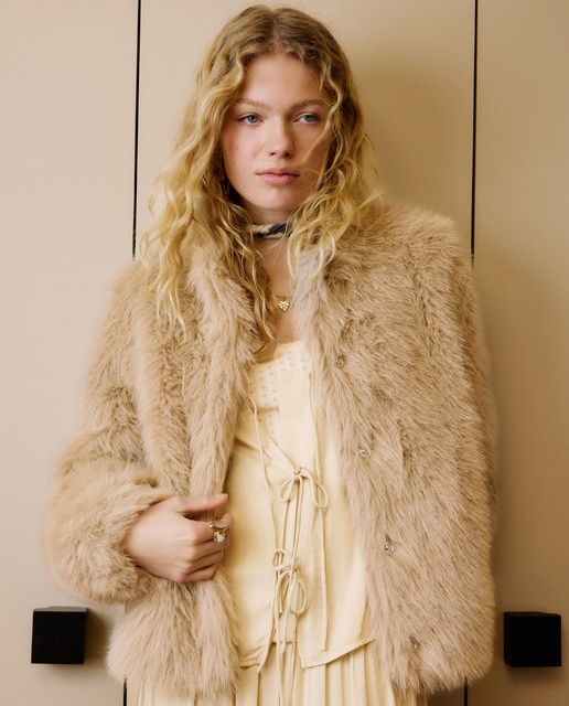 Southern Cotton - Chaqueta de mujer tipo peluche.