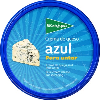 EL CORTE INGLES crema de queso azul para untar tarrina 125 g