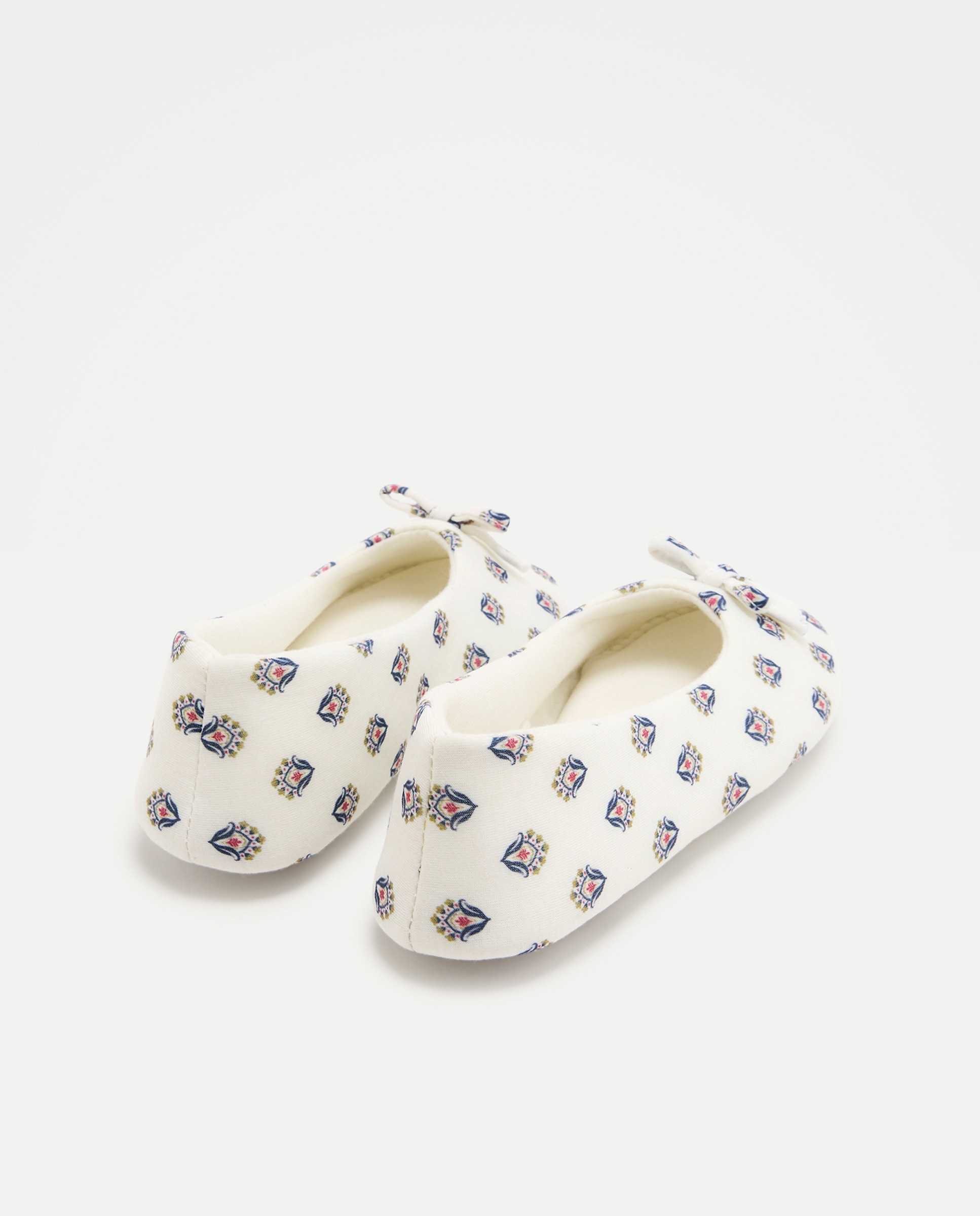 Bailarina de mujer estampada Blanco roto-3