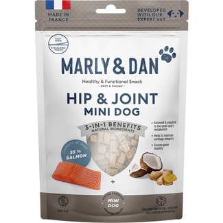 MARLY&DAN snacks para perros minis Articulations con salmón y canela Grain Free envase 50 g