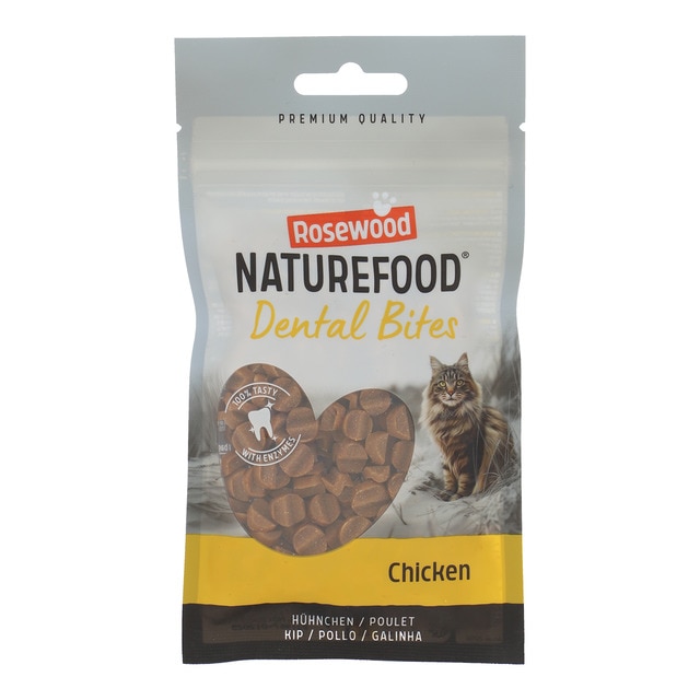 Rosewood – Snacks para gatos adultos Rsw naturefood dental bites Rosewood pollo 50 g.