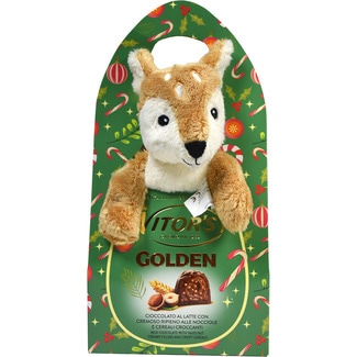 Bombones de chocolate con leche rellenos de avellanas y cereales crujientes caja 100 g con peluche con diferentes diseños se surten según existencias - Witor's