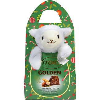 WITOR'S bombones de chocolate con leche rellenos de avellanas y cereales crujientes caja 100 g con peluche con diferentes diseños se surten según existencias