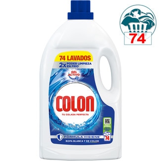 COLON detergente líquido gel 2x poder limpieza en frío botella 74 dosis