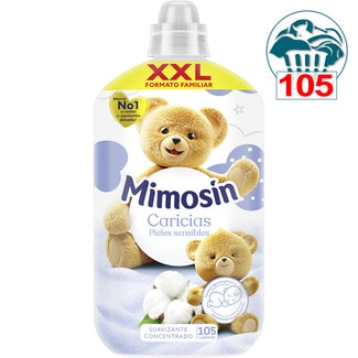 MIMOSIN suavizante concentrado hipoalergénico Suave y Delicado Caricias botella 105 dosis