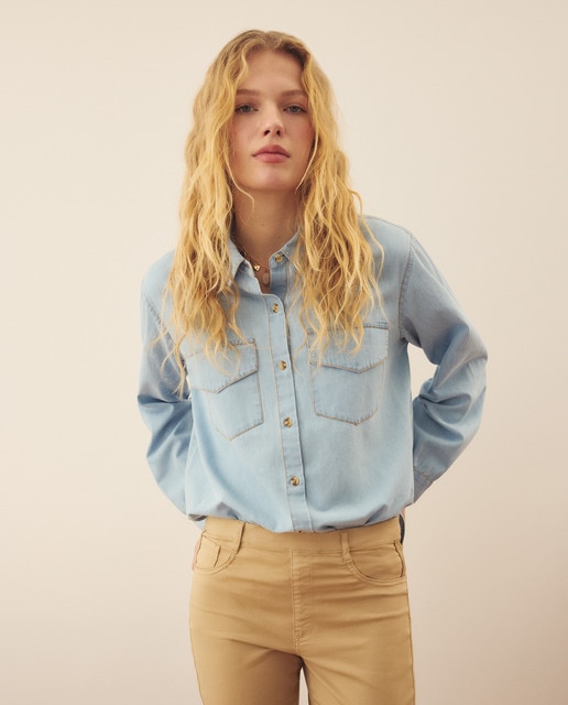 Southern Cotton - Camisa vaquera de mujer.