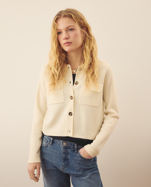 Southern Cotton - Chaqueta de mujer de lana merino.