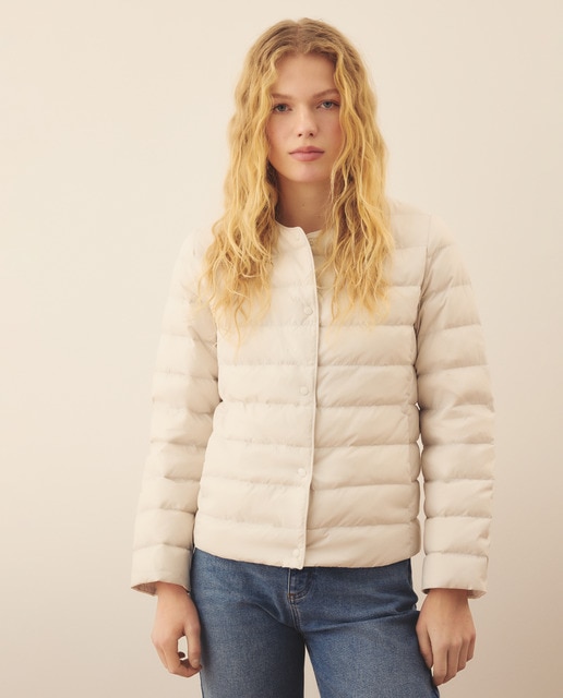 Southern Cotton - Acolchado de mujer ligero con cuello caja.