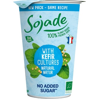 SOJADE postre de soja ecológico con kefir sin gluten y sin lactosa y sin azúcar añadido envase 250 g