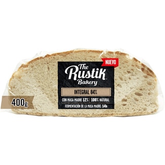 THE RUSTIK BAKERY pan semi hogaza integral 84% con masa madre bolsa 400 g