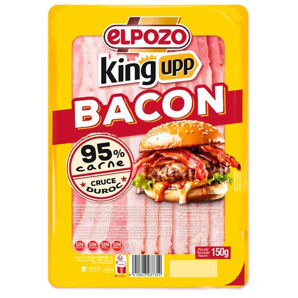 Bacon em Fatias sem Lactose e sem Glúten embalagem 150 g