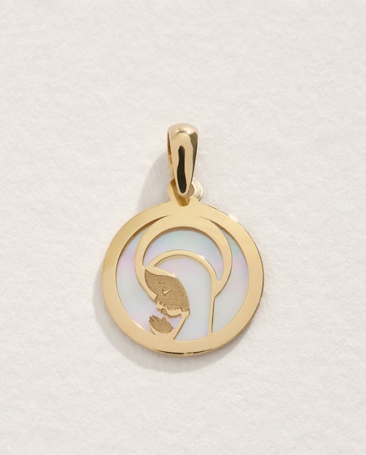 Medalla de niña El Corte Inglés de oro con nácar