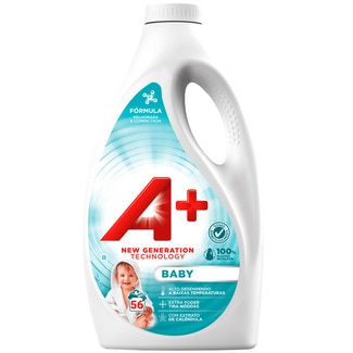 A+ Detergente Liquido para Roupa Baby embalagem 56 doses