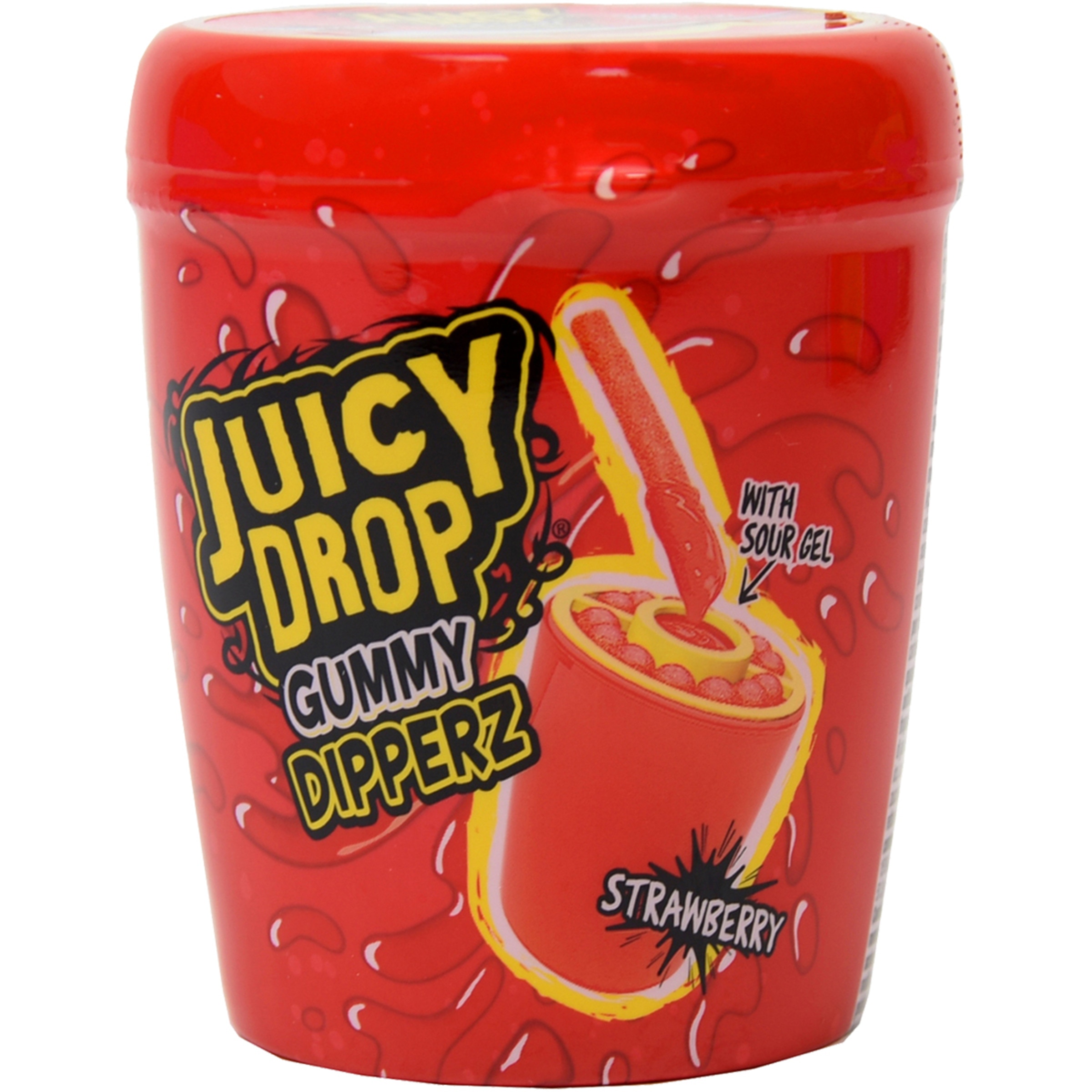 sticks de caramelo de goma para dipear con gel ácido sabor fresa