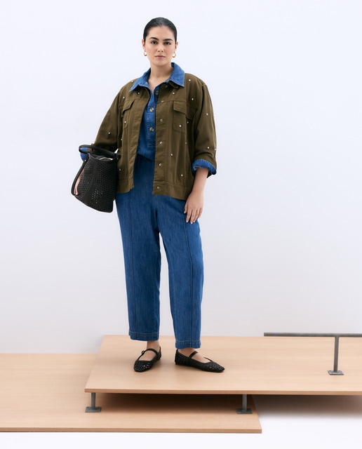 Couchel - Pantalón fluido de mujer de tipo vaquero.