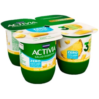 Activia Bifidus 0% com Pedaços de Ananás Pack 4 uidades embalagem 120 g