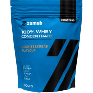 Zumub Proteína 100% Whey Concentrada Cookies embalagem 500 g