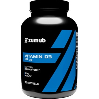 Zumub Vitaminas D3 50g embalagem 120 cápsulas