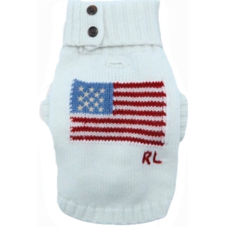 Ralph Lauren Camisola de Lã para Cão Branca S 1 unidade