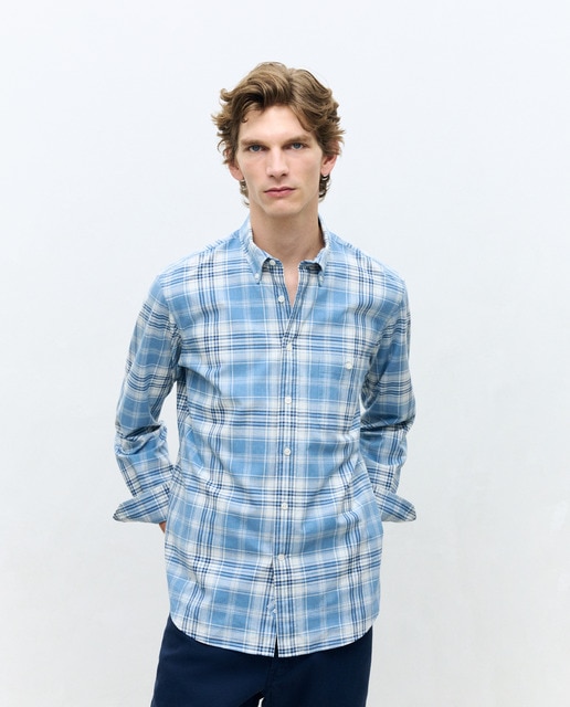 Dustin - Camisa de sport oxford cuadros classic fit..