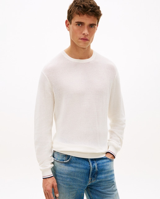 Tommy Hilfiger - Jersey de caballero de estructura liso.