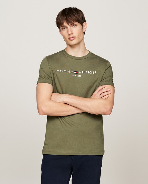 Tommy Hilfiger - Camiseta de hombre roja de manga corta.