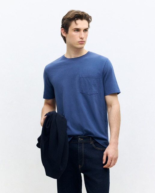 Dustin - Camiseta manga corta lavada hombre..