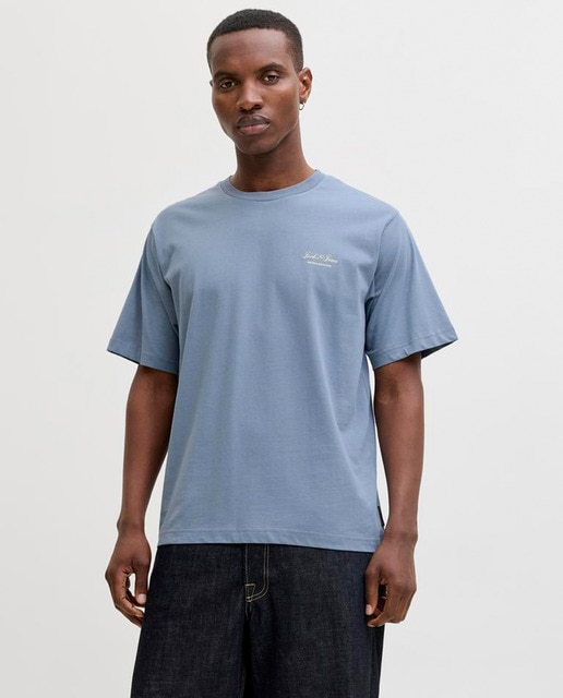 Jack & Jones - Camiseta de hombre manga corta con pequeño print lateral.