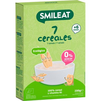 SMILEAT papilla 7 cereales ecológica desde 6 meses envase 200 g