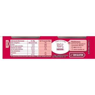 Postre de fresa con nata pack 4 unidades 100 g - La Lechera Dalky
