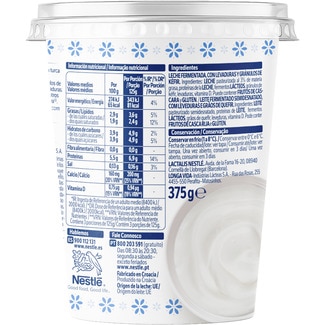I LOVE kéfir natural textura cremosa tarrina 375 g - Nestle