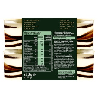Mousse de menta con chocolate negro pack 4 unidades 57 g - After Eight