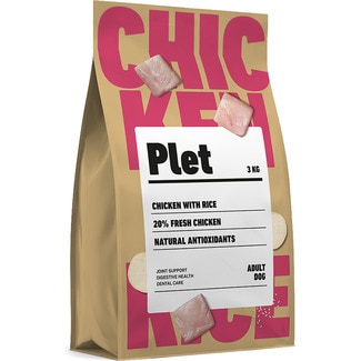 PLET pienso para perros cachorros de pollo y arroz envase 3 kg