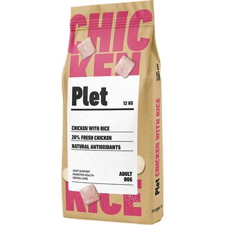 PLET pienso para perros cachorros de pollo y arroz Behälter 12 kg