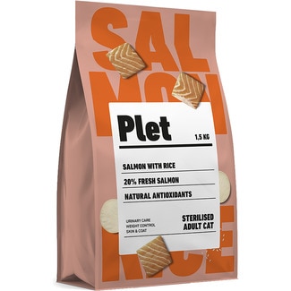PLET pienso para gatos adultos esterilizados de salmón con arroz envase 1,5 kg