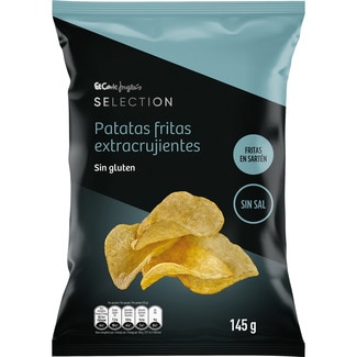 EL CORTE INGLES SELECTION patatas fritas extracrujientes fritas en sartén sin sal sin gluten Tasche 145 g