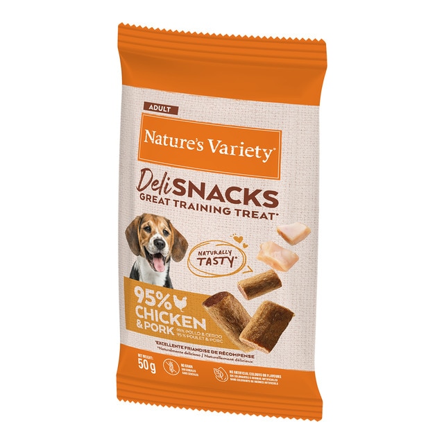 Nature's Variety - Snack para perros adultos Nature's Variety Deli pollo y cerdo 50 g.