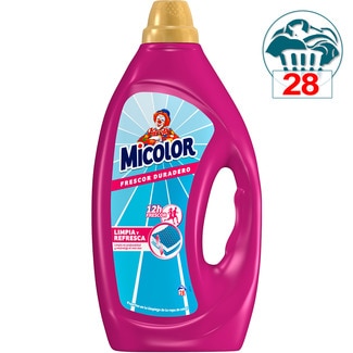 MICOLOR detergente máquina líquido frescor duradero botella 28 dosis