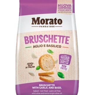 Morato Tostas Bruschette Alho e Manjericão embalagem 150 g