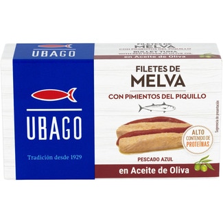 filetes de melva con pimientos del piquillo en aceite de oliva