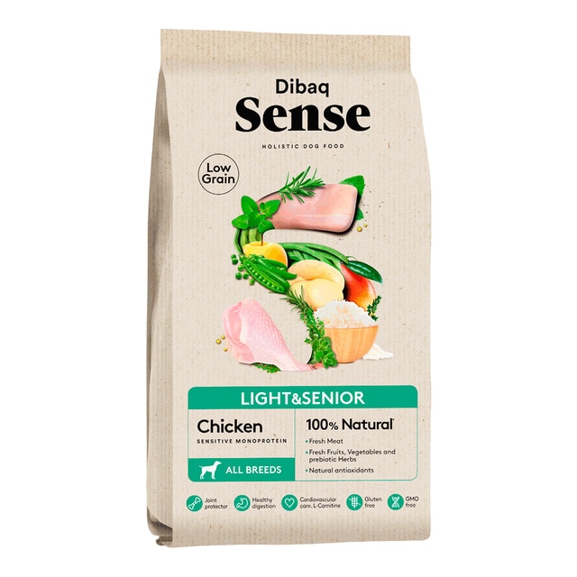 Dibaq Sense - Pienso para perros sénior Light Dibac Sense pollo 12 kg