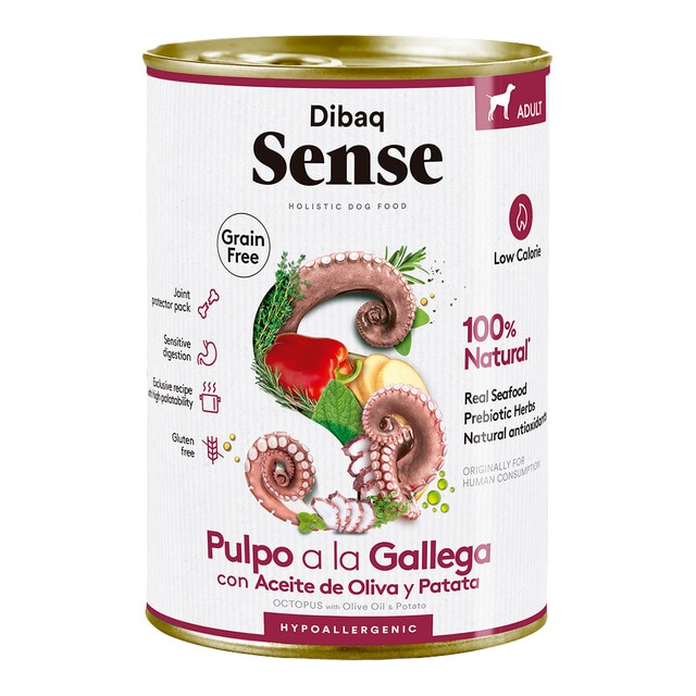 Dibaq Sense - Comida húmeda para perros adultos hipoalergénico Dibaq Sense pulpo a la gallega 380 g