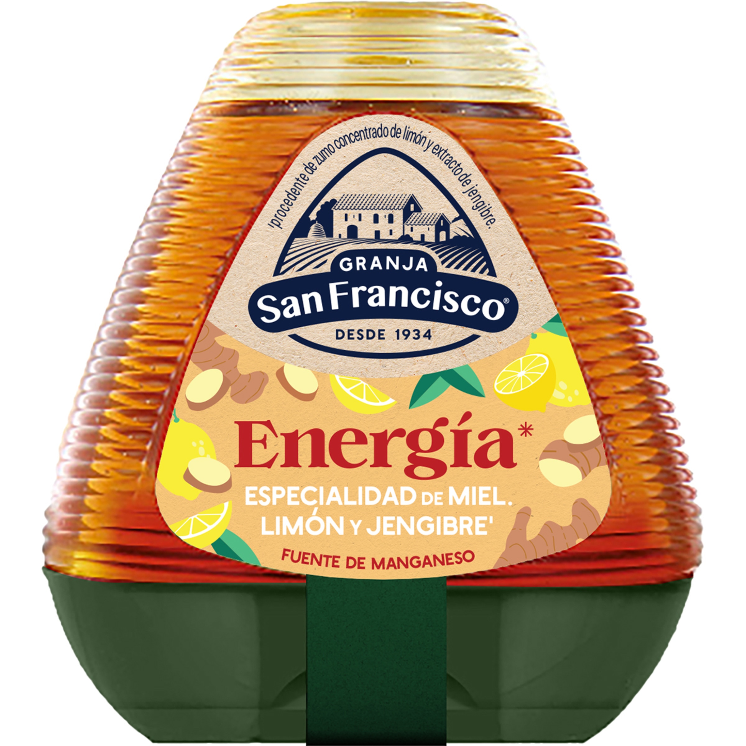 Energía especialidad de miel con limón y jengibre