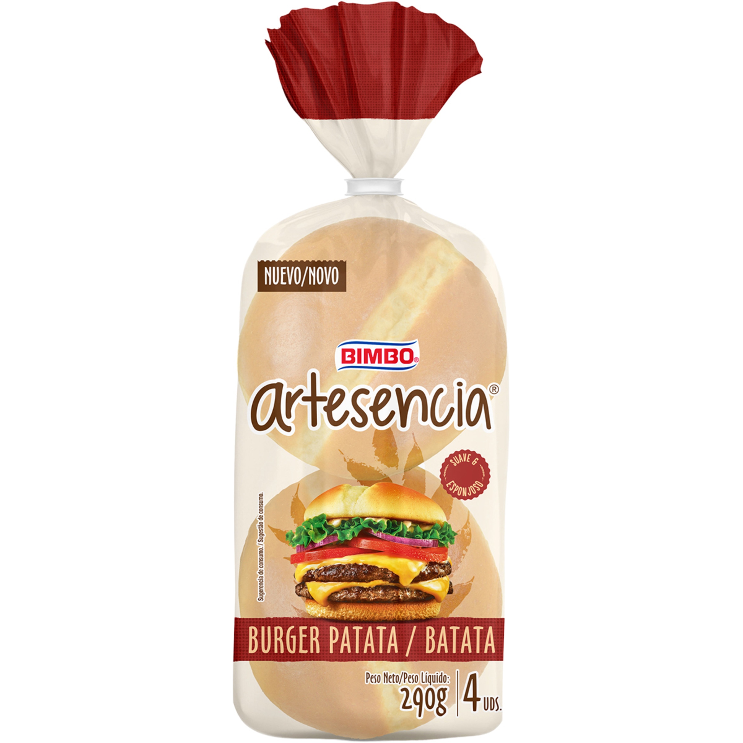 Artesencia pan burger de patata 4 unidades