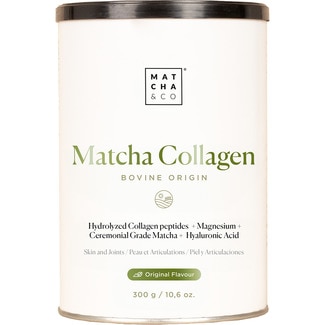 MATCHA & CO matcha colágeno de origen bovino con magnesio y ácido hialurónico sabor original bote 300 g