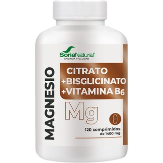 SORIA NATURAL citrato + bisciglinato de magnesio + vitamina B6 bote 120 comprimidos